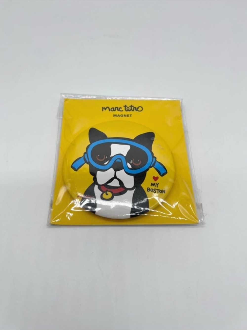 Marc Tetro Boston Terrier Goggles Fridge Magnet NWT Dog Lover Gift  Description
